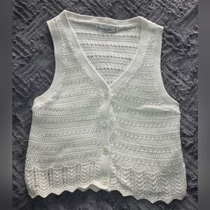 Abercrombie Crochet Knit Vest XS